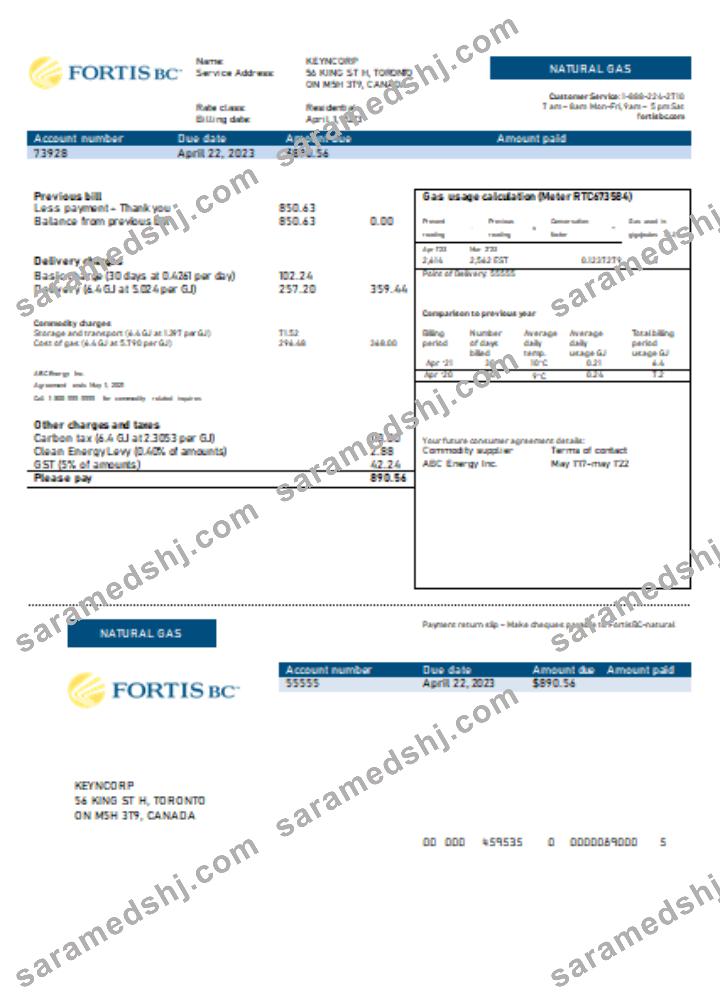 British Columbia FortisBC utility business bill, SCR